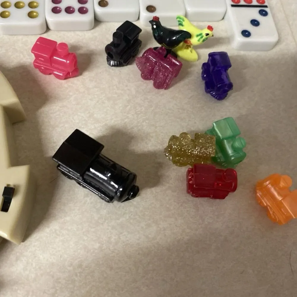 Double 12 Numeral Tiles 2-in-1 Mexican Train Set in Alum Case by CHH TTT